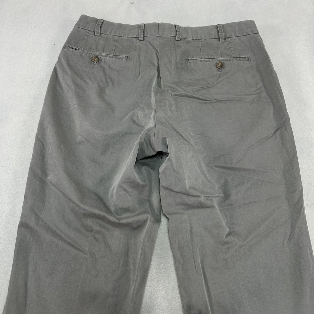 Hiltl Pants Mens 36x32 Gray Straight Leg Lightweight Stretch Dress Trousers - Picture 11 of 14